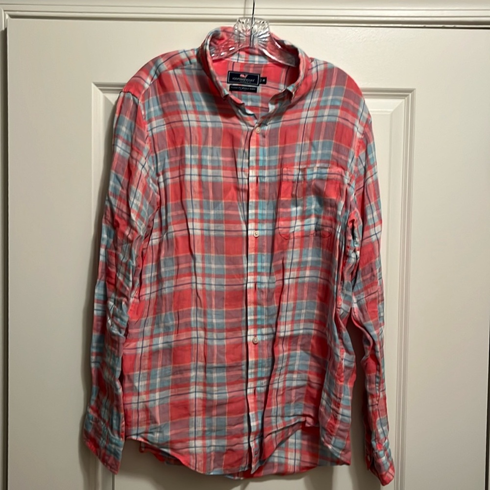 Brand new 100% linen vineyard vines Murray shirt